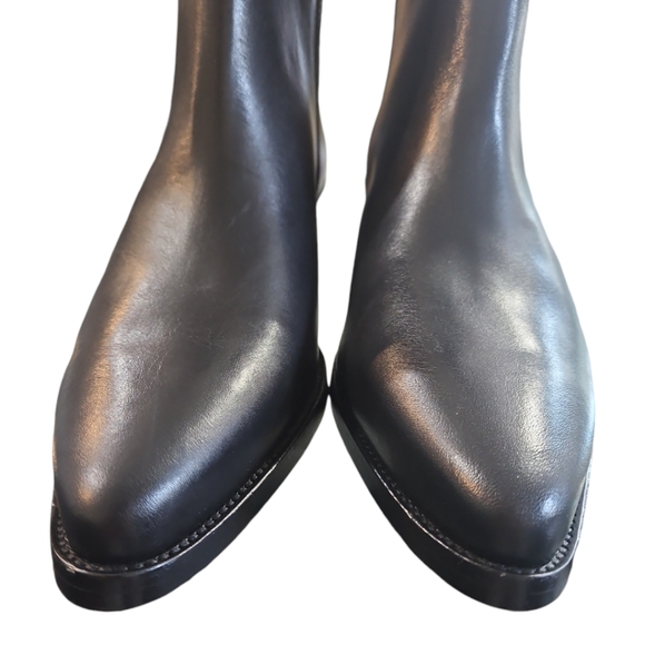 New Thursday Boot Co Country Black Leather Western Block Heel Boots sz 8.5 - Picture 8 of 11